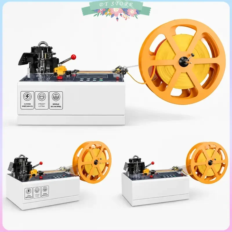 988T Automatic Hot Cold Cloth Belt Cutting Machine Non Woven Ear Tape Webbing Elastic Band Cutter Safety Goggles Strap