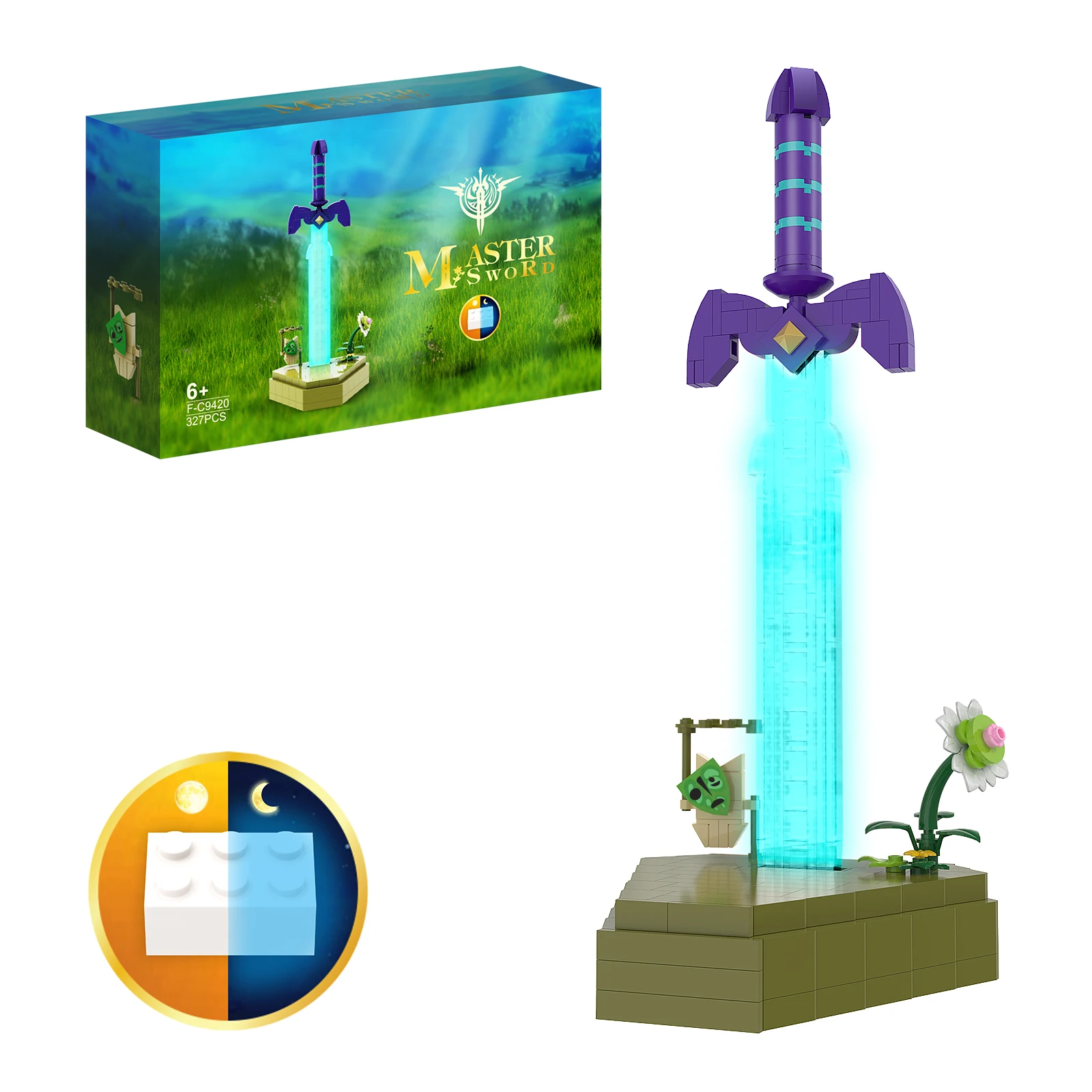 BuildMoc Breath Of The Wild Luminous Master Sword Building Blocks Set For Zeldaed Hyrule Castle BOTW Bricks Toys Children Gifts