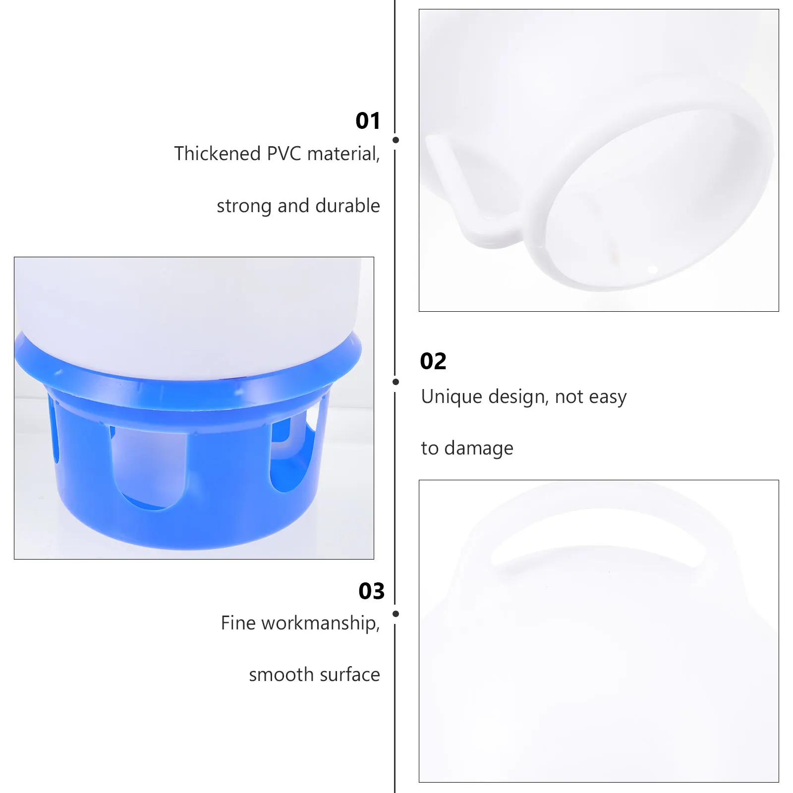 

Pigeon Water Feeder 10L White Blue Large H Portable Self Drinker for Parrots Doves Easy Clean Sturdy Design Bright Color Pet