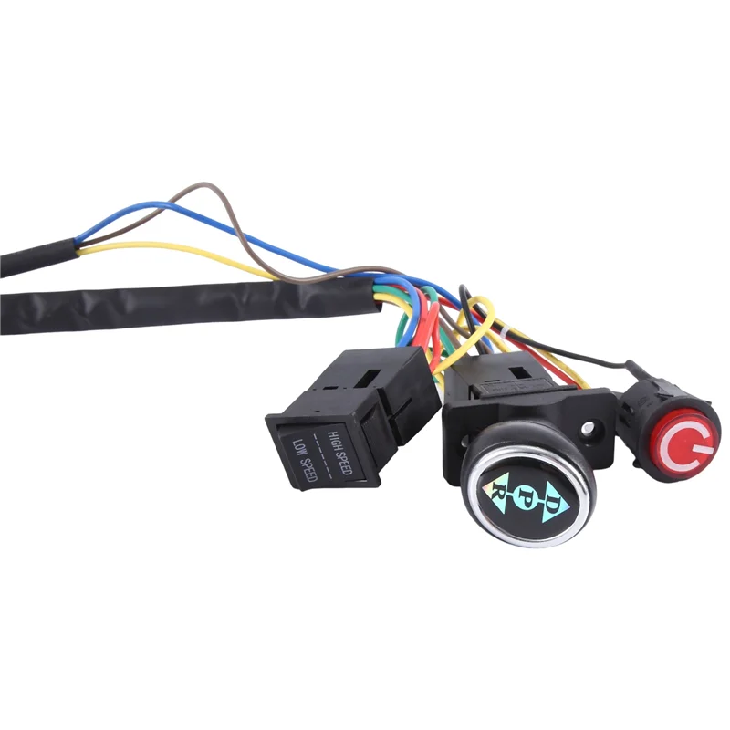 Elektrische auto voor kinderen DIY-gemodificeerde draden en schakelaarset, elektrische auto voor kinderen 4WD rijden op onderdelen met motor