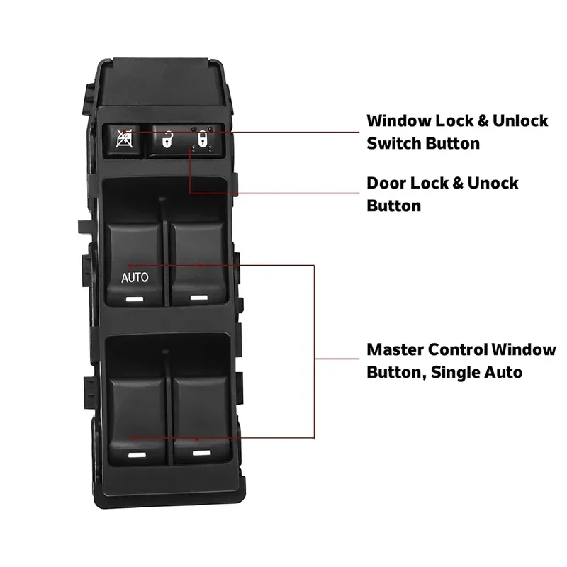 For Chrysler 200 300 Dodge Avenger Dakota Jeep Compass Patriot Driver Side Power Window Switch Lifter Control Button 4602780AA