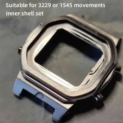 For Caio 3229 1545 Movement Mod kit G-SHOCK 5600 Inner Shell Case Bezel Stainless Steel Metal Rear Screw Cover Waterproof Ring