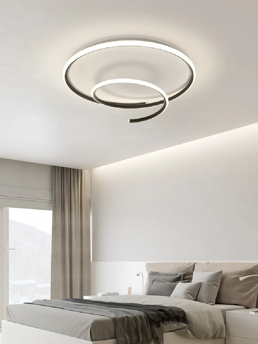 Modern Ring LED Ceiling Light Simple Living Room Bedroom Study Dining Room Room Balcony Black Home Decor Lighting Ceiling lamp