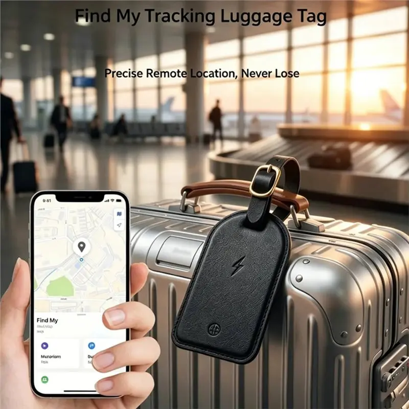 Luggage Bag Tag Locator Wireless Charging Airtag Smart Suitcase Anti-Lost Tracker For Find My-A20R