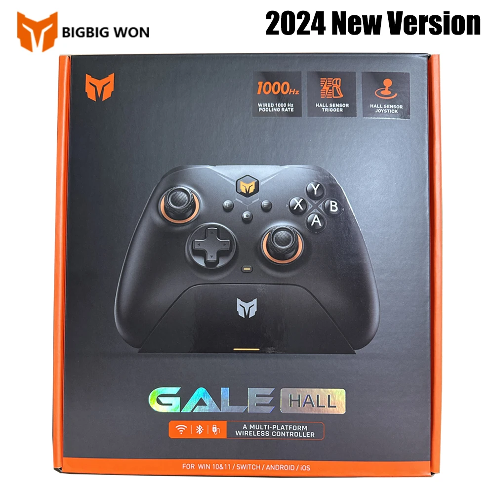 2024 Nowa wersja kontrolera gier BIGBIG Won Gale Hall Combo Bezprzewodowy wyzwalacz 2.4G Bluetooth Gamepad do Switch PC iOS Android