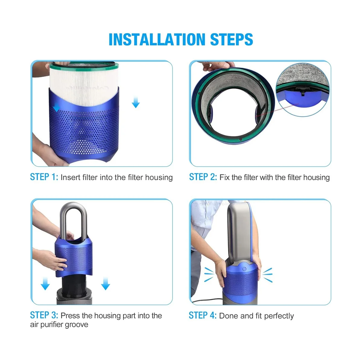 純粋なクールリンクデスク用のHEPA交換フィルター,hp01,hp02,pure hot +,hp01,hp02,パーツ968125-03