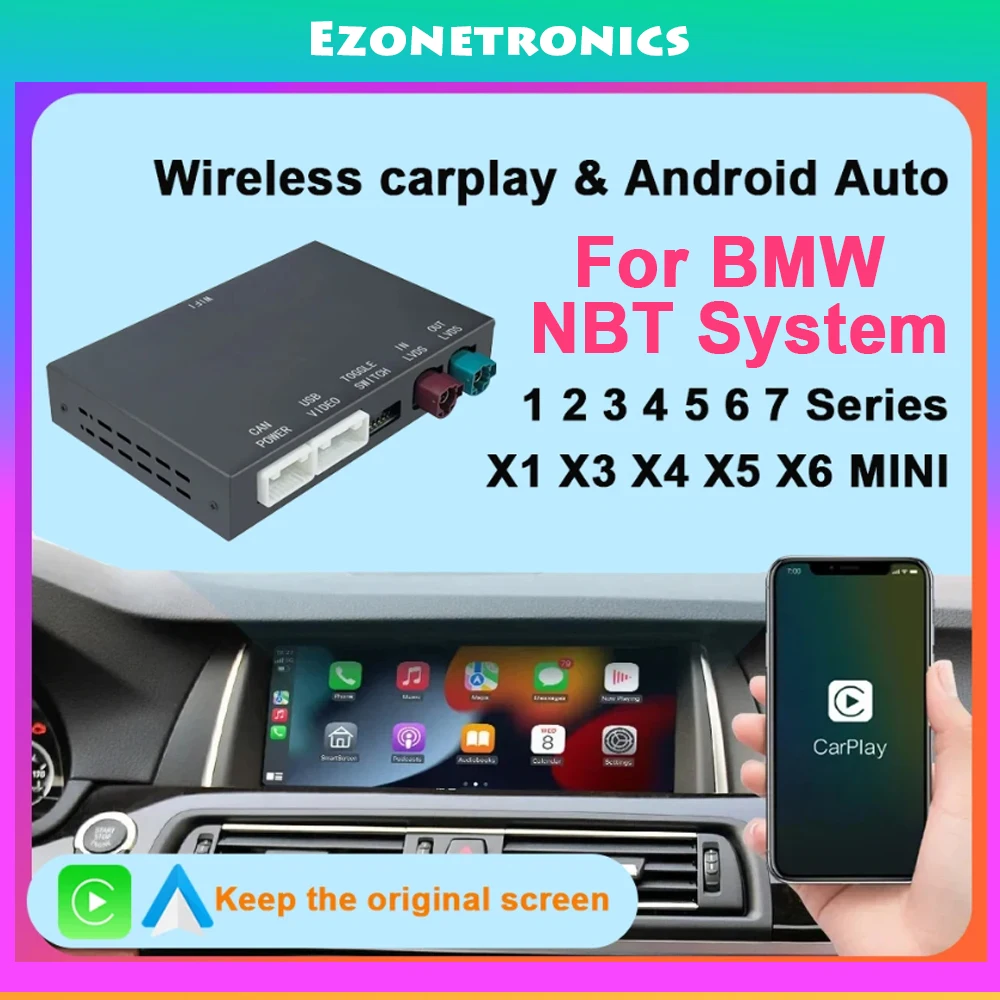 Wireless CarPlay for BMW NBT ID4 System 1 2 3 4 5 6 7 Series 1 X3 X4 X5 X6 MINI CarPlay Interface Support Mirror Link
