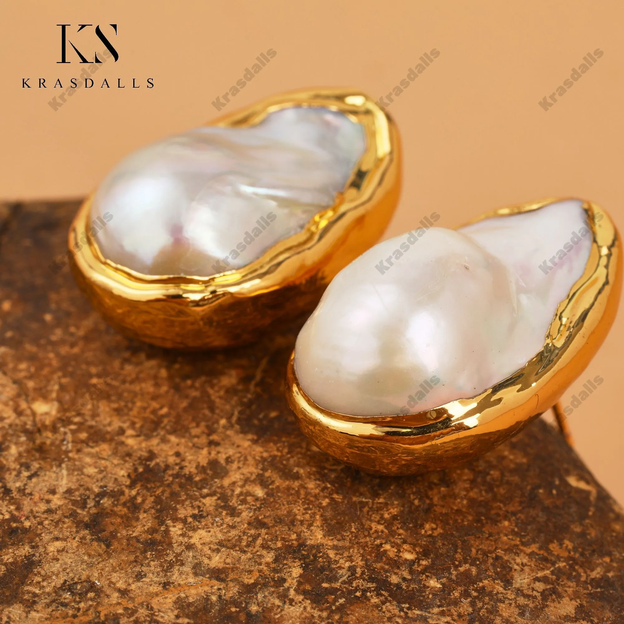 Top Quality Natural Cultured White Keshi Baroque Pearl Stud Earring Fine Jewelry Lady Wedding Classic Gifts