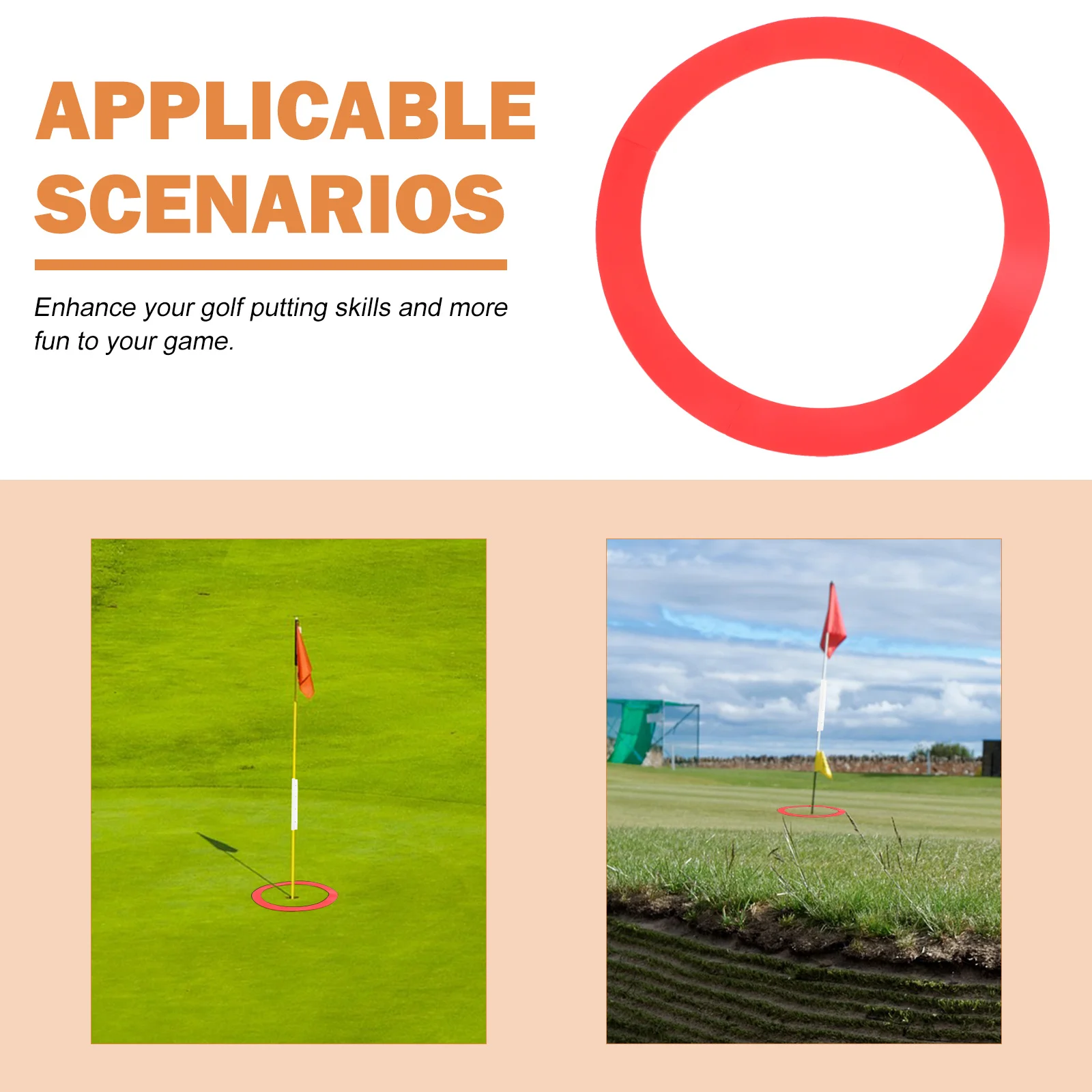

Golf Putting Target Silicone Durable Waterproof Golf Training Tool Indoor Outdoor Practice Accessory