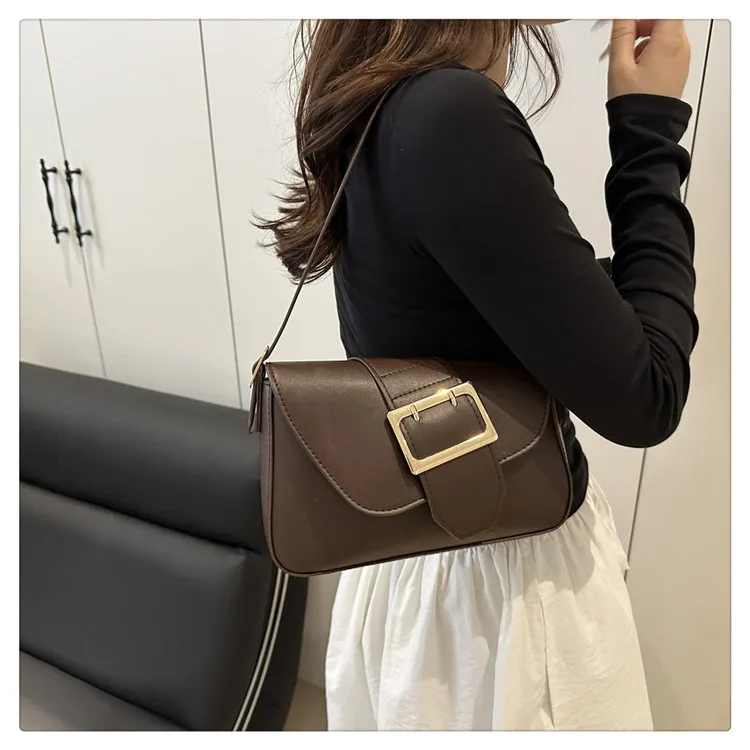 Осенняя нишевая квадратная сумка 202, женская сумка через плечо с геометрическим рисунком, модная сумка для подмышек, универсальная шикарная пригородная сумка ​