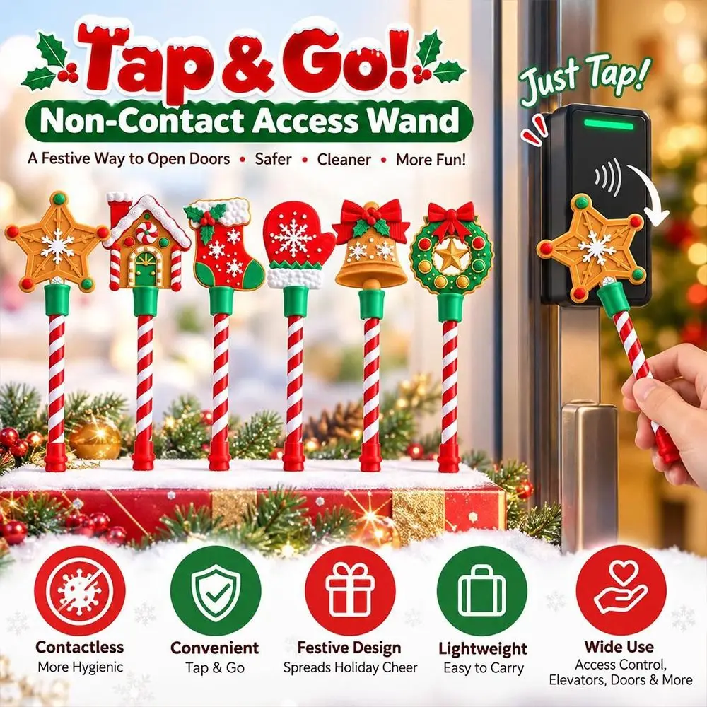 Comfortable Grip Christmas Payment Magic Wand Lightweight Hidden Card Slot Card Swipe Magic Wand Compact Contactless Card Wand