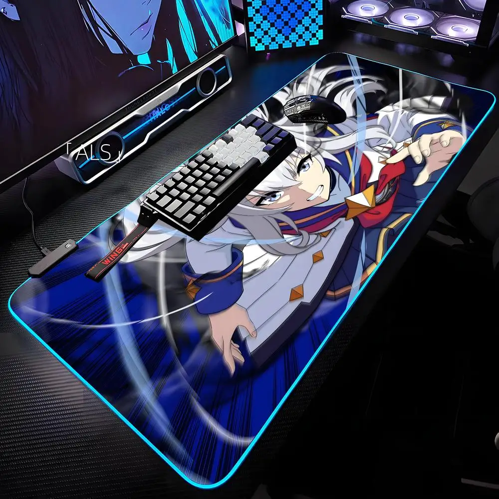 

Umamusume Oguri Cap Mouse Pad RGB Backlit Mouse Pad Laptop Mouse Pad Laptop Gamer Computer Desk Gaming Accessories