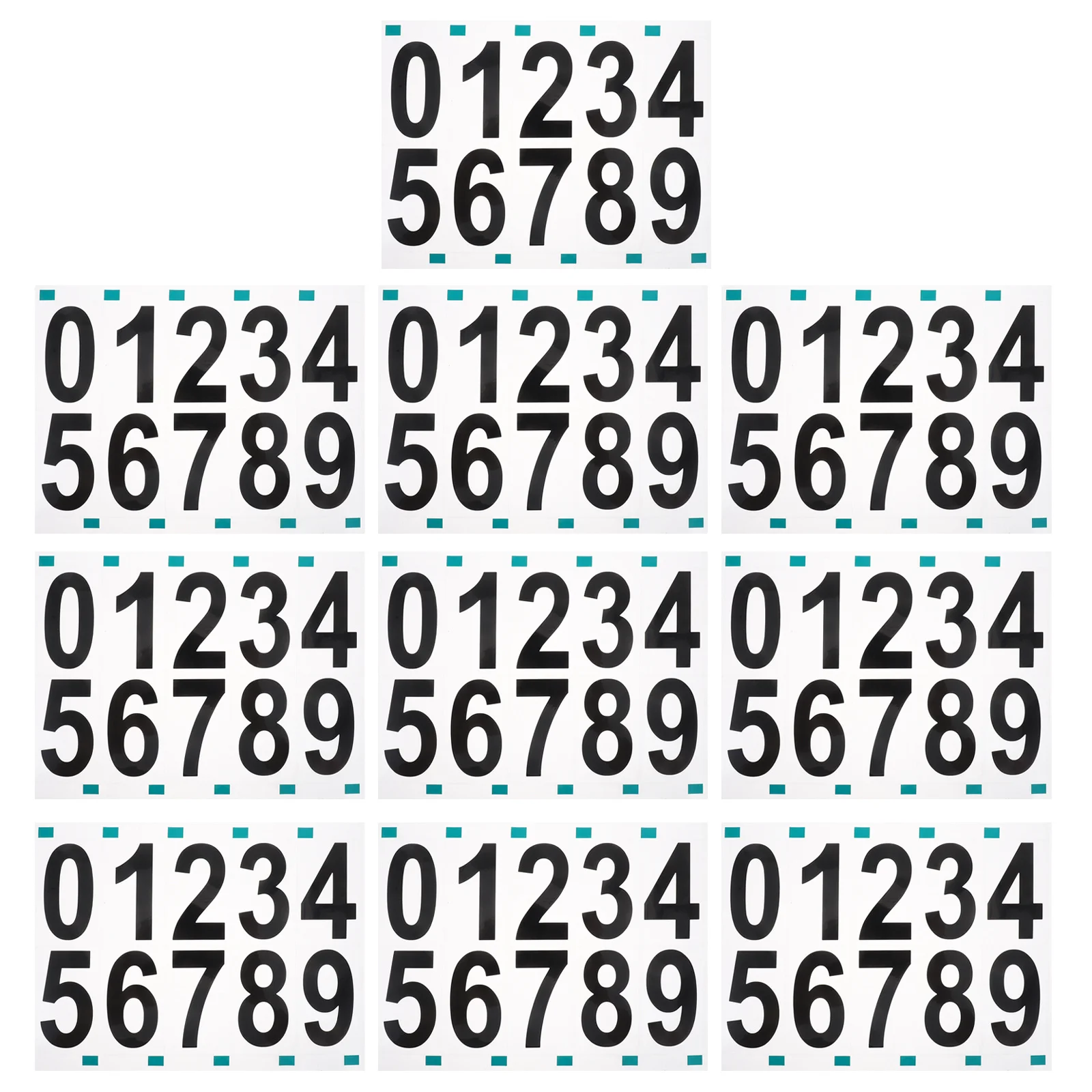 

10 set Garage : Waterproof Reflective Mailbox Stickers Self-Adhesive Outdoor Address Labels For Home Car Bin House