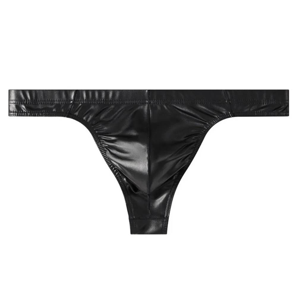 Herren-Tanga aus Satin-Seide, Niedriggeschnittene Unterwäsche, T-Back Slip, Glänzende Unterhose im Jugendstil