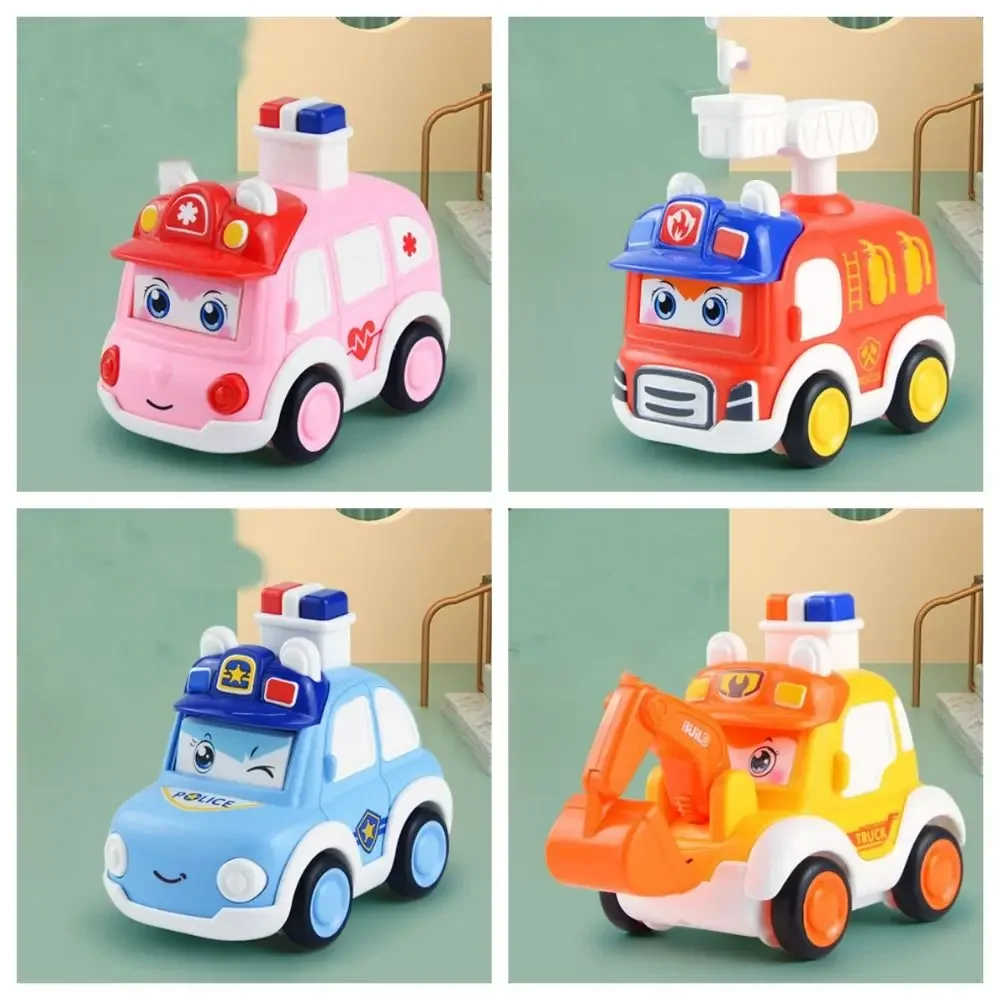 Creative Police Car Press and Go Car Toy Fire Truck Pull Back Push and Go Cars Mini Vehicles Vehicle Wind-up Cars Toys Baby