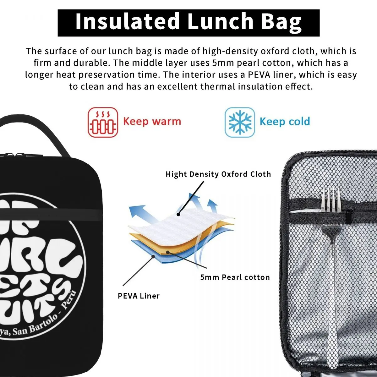 Best Selling Rip Curl Wet Suits Lunch Bags Insulated Bento Box Portable Lunch Tote Resuable Picnic Bags Cooler Thermal Bag