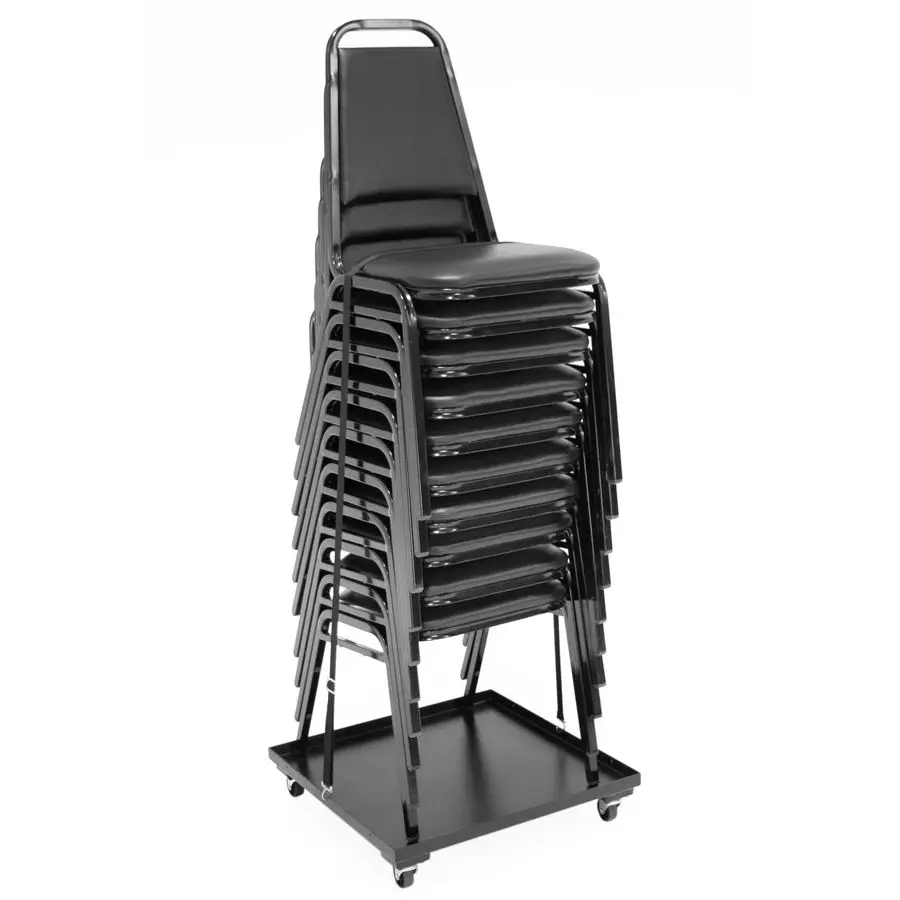 Stackable Cushioned Restaurant Chair Durable Vinyl Upholstered Cafe amp Dining Chair with Metal Frame for Lunchrooms, Cafeterias