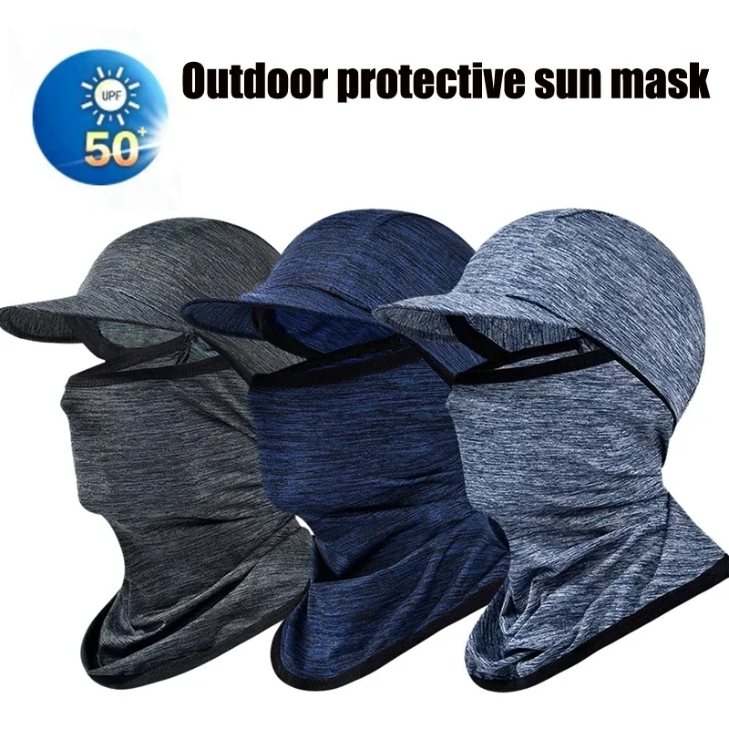 1 Stück Sommer Eisseide Sonnenschutz-Kappe UPF50+ Anti-UV Atmungsaktive Wander- und Radsport-Bandana-Schalsport-MTB-Straßen-Vollgesichtsmaske