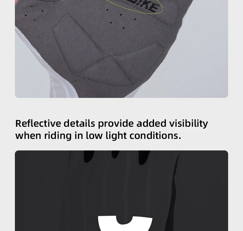 YKYWBIKE Fahrradhandschuhe, gewebt, aerodynamisch, gestreift, Fahrrad-Sporthandschuhe, rutschfeste Reithandschuhe, stoßdämpfende Rennradhandschuhe – Detail 8
