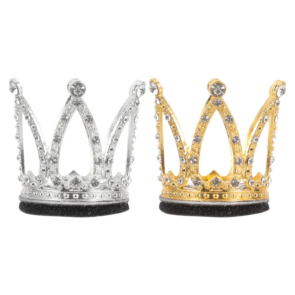 

2pcs Decorations Crown Design for Motorcycle Electric Bike Ski Helmets Durable Materials Girls Accessories Rhinestone