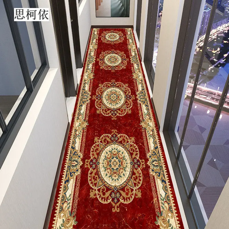 European Style Corridor Walkway Rug Home Decoration Carpet Living Room Porch Entrance Mat Luxury Customizable Bedroom Rugs