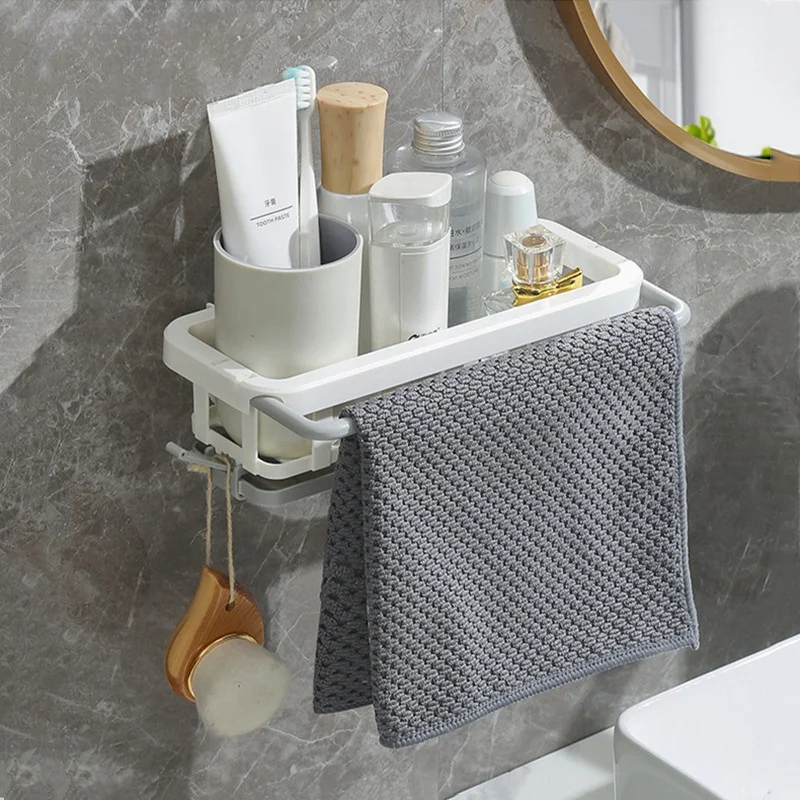 Sponge Holder Kitchen Organizer Dish Drainer Soap Rack Sink Tray Dishcloth Towel Rack Wall Mounted Storage Basket Shelf Kitchen