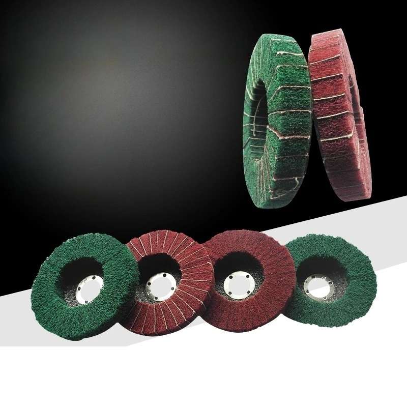 

100mm Nylon Fiber Flap Polishing Wheel Non-Woven Disc Metal Wood Rotating Grinding For Angle Grinder Metalworking Tools