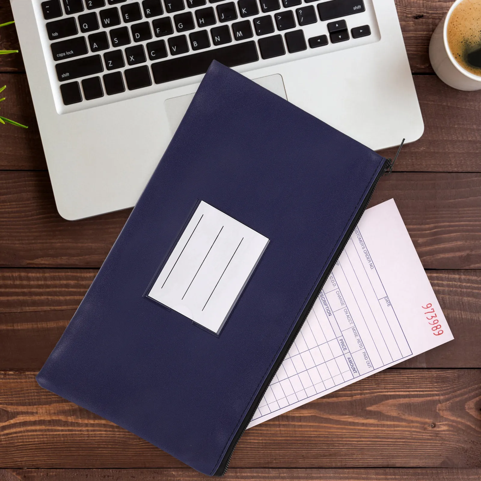 

Foldable PU Aluminum Alloy Money Wallet Pouch for Cash Documents Cards Passports Certificates Portable Bill Organizer