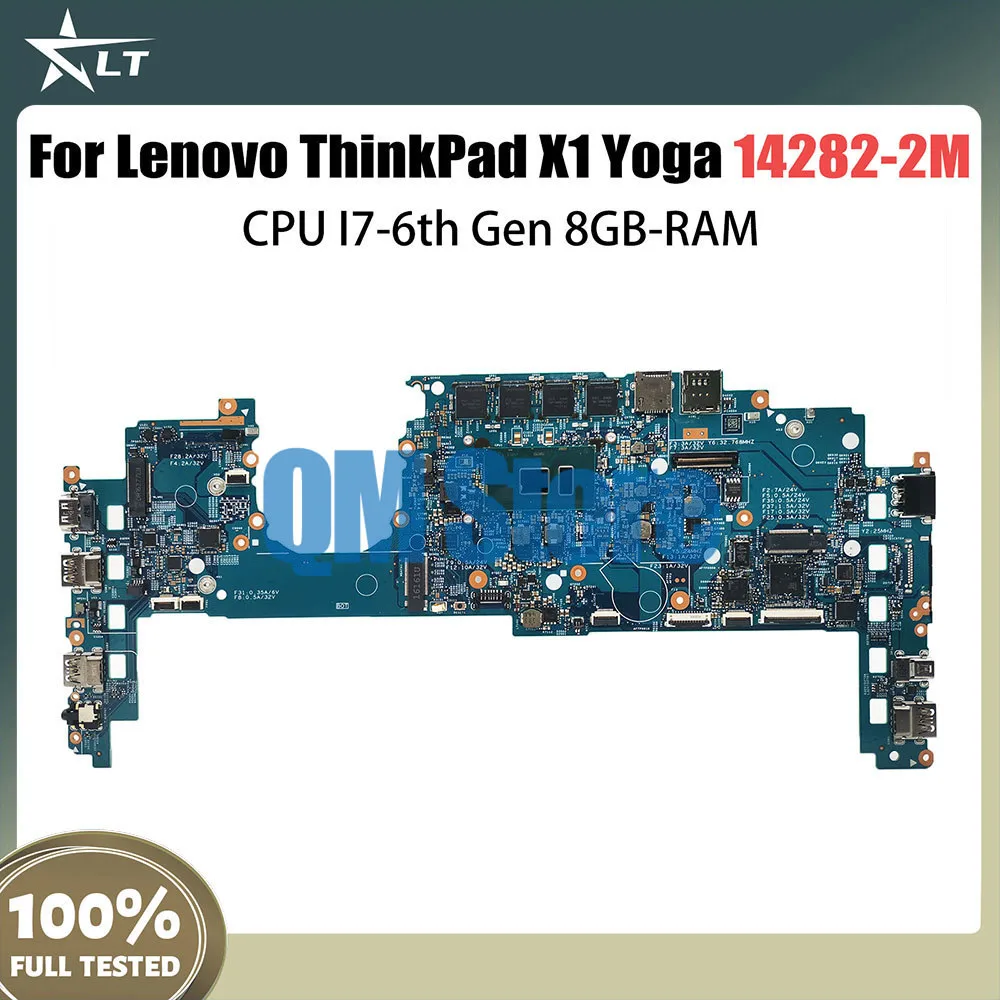 14282-2M Notebook Mainboard For Lenovo ThinkPad X1 Yoga 1st Gen  X1 Carbon 4th Gen Laptop Motherboard with CPU I7-6th Gen 8GB-RA