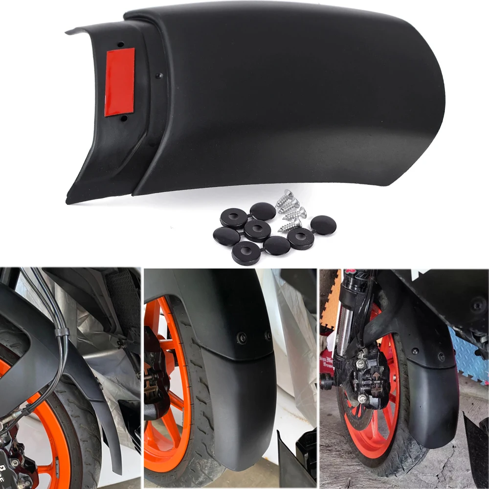 Motorcycle Front Mudguard Fender Extender For K-TM D-UKE 125 250 200 390 V2 2017 2018 2019 2020-2023 DUKE200 DUKE390 RC200