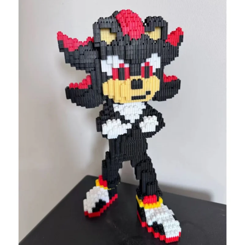 

32CM The Dark Hedgehog Building Blocks Children's Puzzle Small Particle Assembly Toy Decompression 3D Handmade Gift