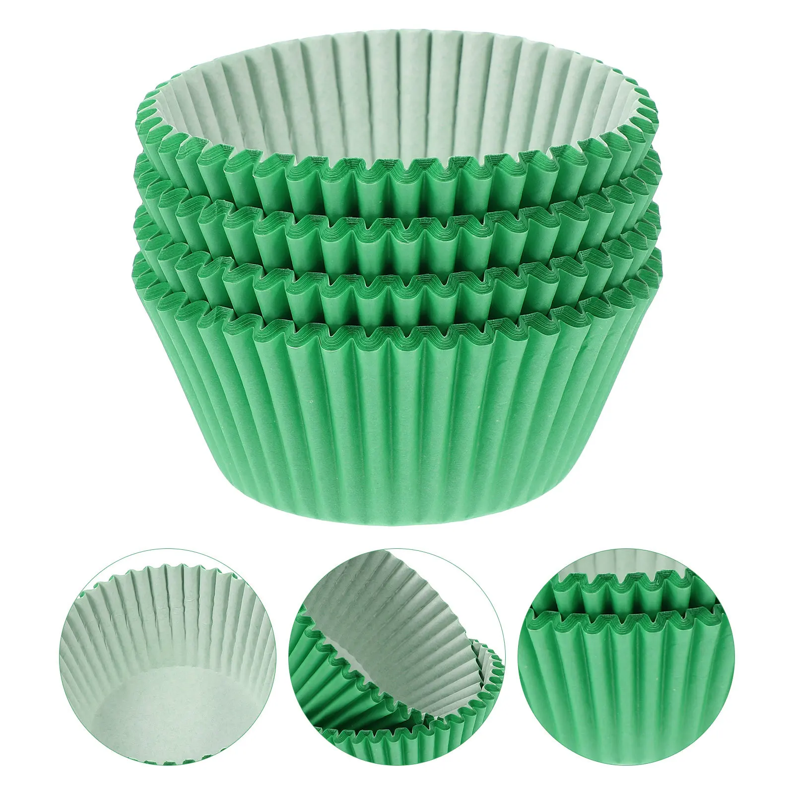 

100Pcs Colored Oil Paper Cupcake Wrappers Food Grade Baking Cups for Wedding Bridal Shower Bakery Cake Cups