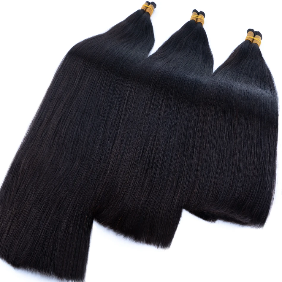 14A Grade Geen Inslag Dubbelgetrokken Vietnamees Haar 100% Echte Bundels Menselijk Haar Bulk Voor Vlechthaar Human Hair Extensions