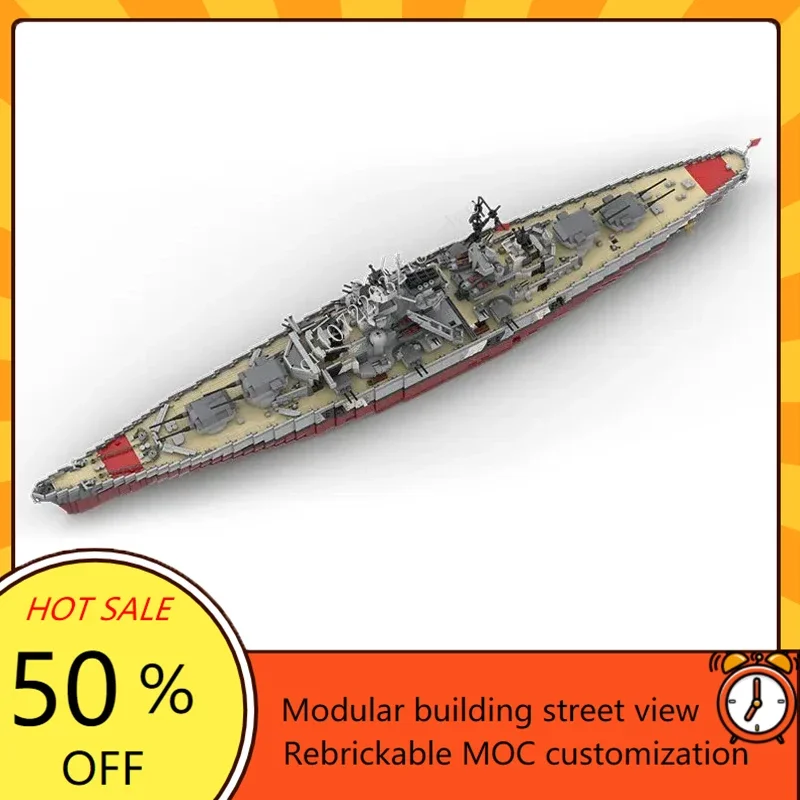 7164 個 MOC ビスマルク SuperBattleship 航海船モジュラー軍事カスタムパズル DIY 組み立てる技術子供の誕生日ギフト