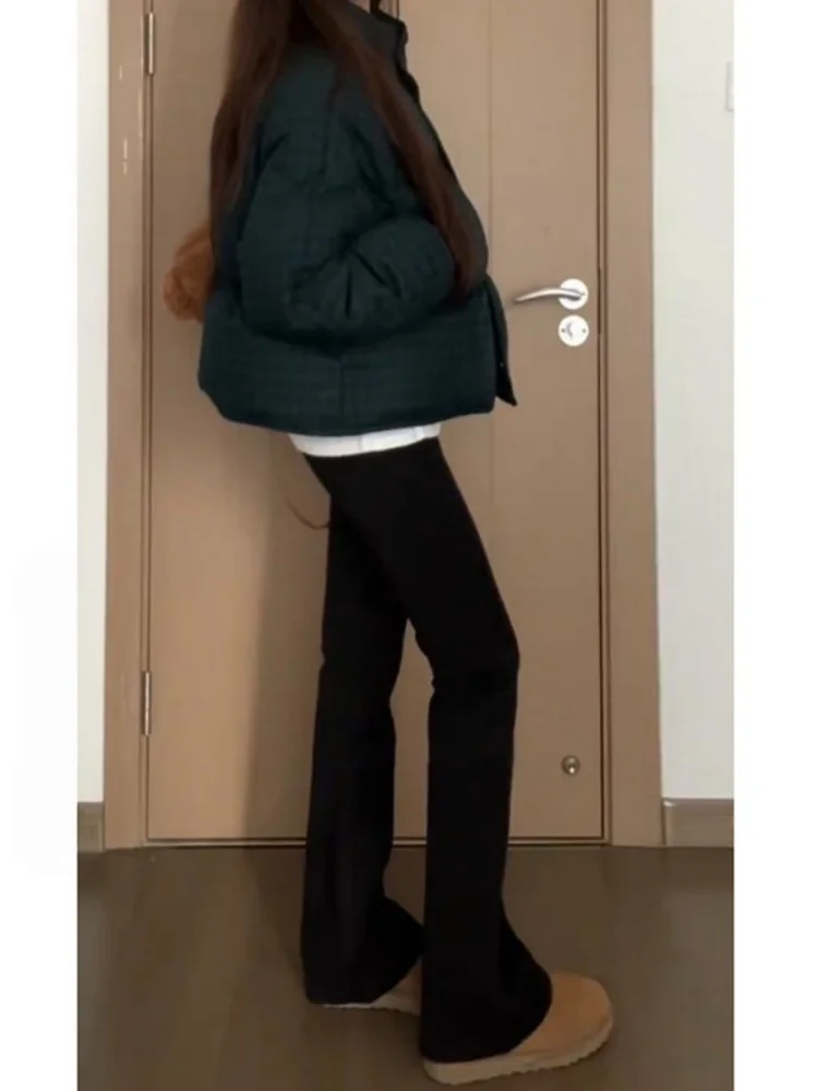 

High Waist Black Bell Bottom Jeans Women's Spring New Style Elastic Slimming Long Floor Length Casual Denim Pants