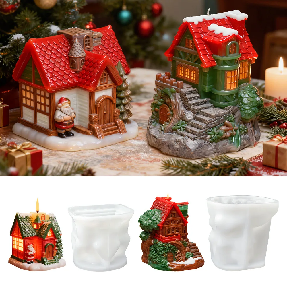 クリスマスシリコンモールド高品質樹脂石膏モールドツリーハウス - Resin Craft Workshop のレビューと価格