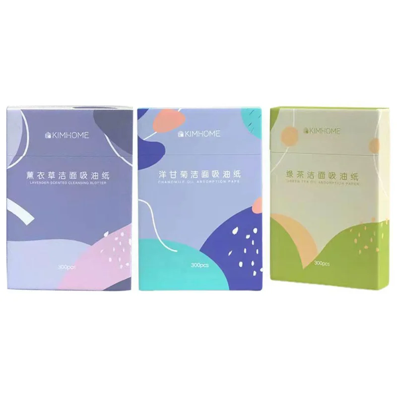 300pcs Face Oil Absorbing Sheets Paper Control Blotting Absorbent Paper Cleaner Matting Face Wipes Beauty Makeup Tools Chamomile