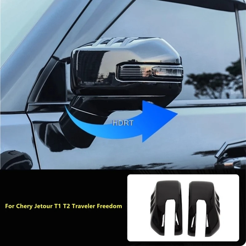 Car Rear View Side Mirror Cover Trim For Chery Jetour T1 T2 Traveler Freedom 2023 + Styling Reverse Mirror Shell Accessories﻿