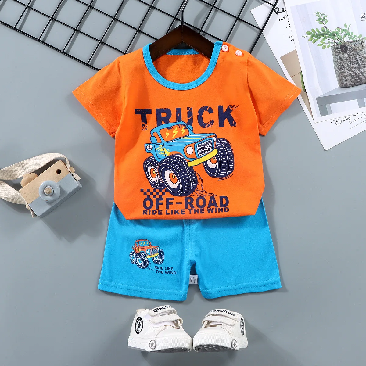 New Children Clothing Set Kids Cartoon Tracksuit T Shirt +Pants Boys Girls Clothing Sets Baby Clothes