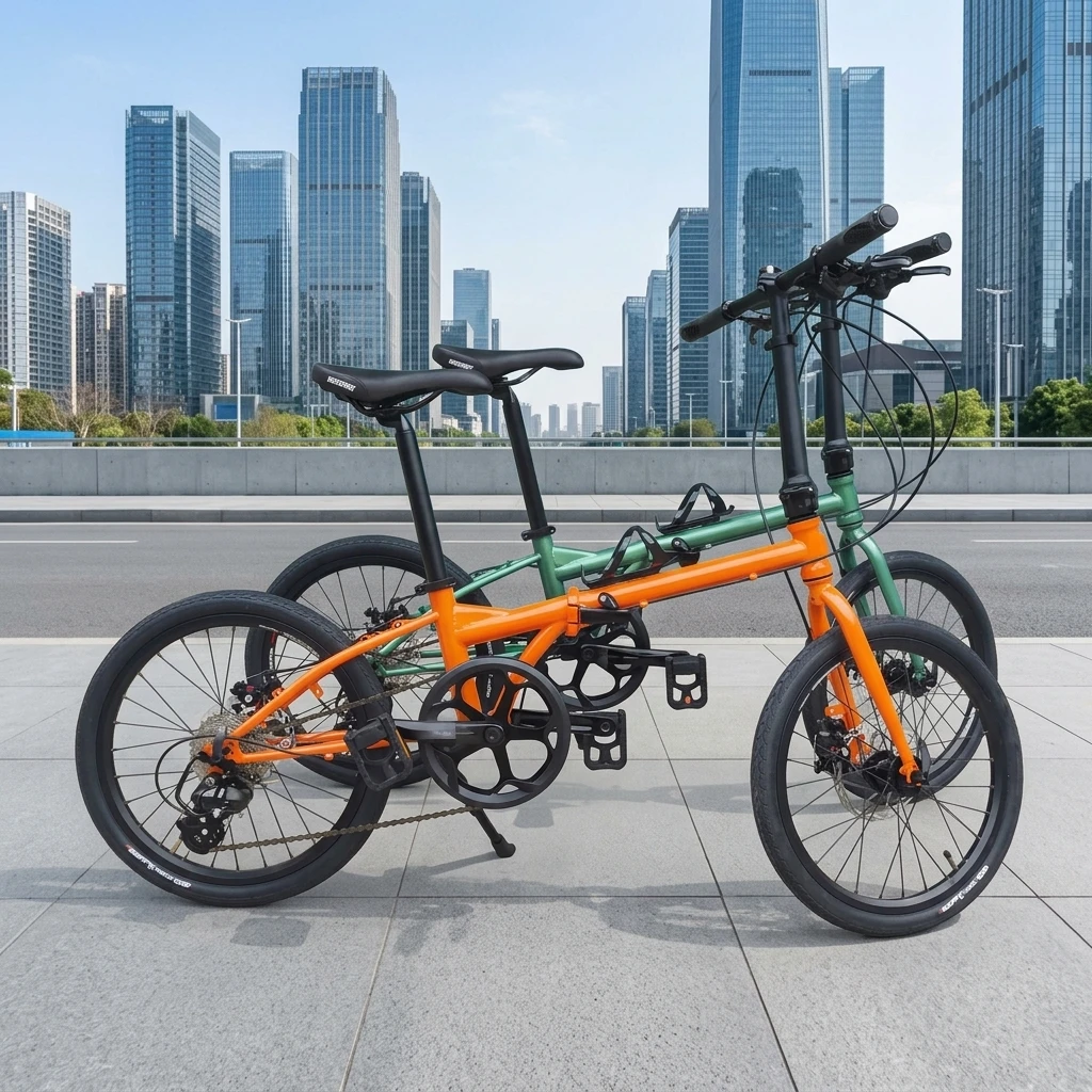 

Kalosse Folding 20 Inches Hydraulic Brakes Adluts 20Inches Foldable Bike Mountain Bikes 8 Speed Bicycle
