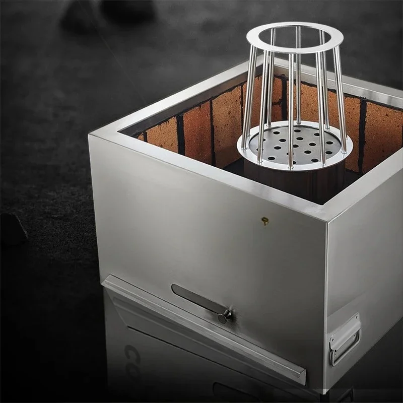 

Commercial Equipment Barbecue Grilled Fish Preparation Open Plate Front Japanese Material Shop Roast Bird Oven Sizzling
