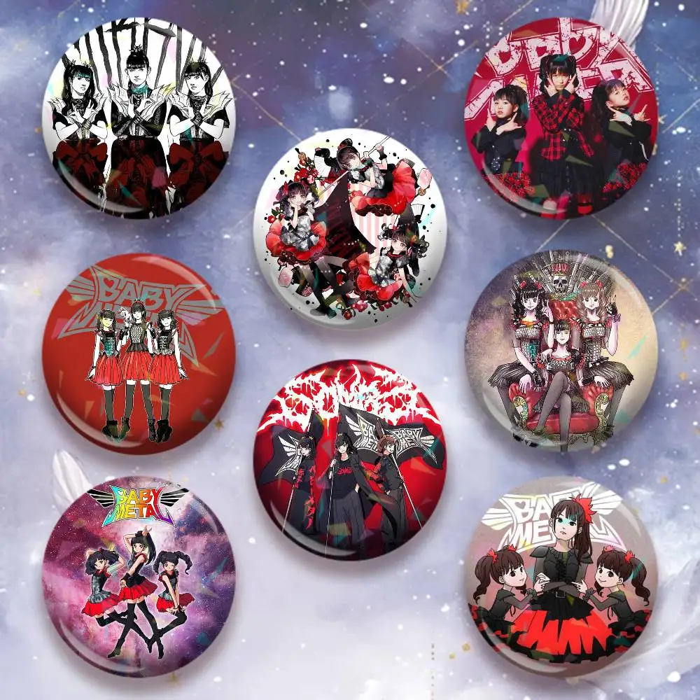 Girls Rock Band B-Babymetal  Icon Badge Handmade Tinplate Brooch for Chest Ornament Gifts Easter decorations