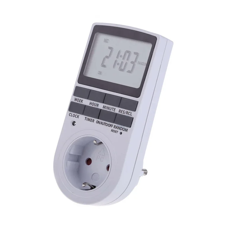 

Electronic digital timer switch UK US AU EU FR kitchen timer 24 Hour cyclic programmable timing socket