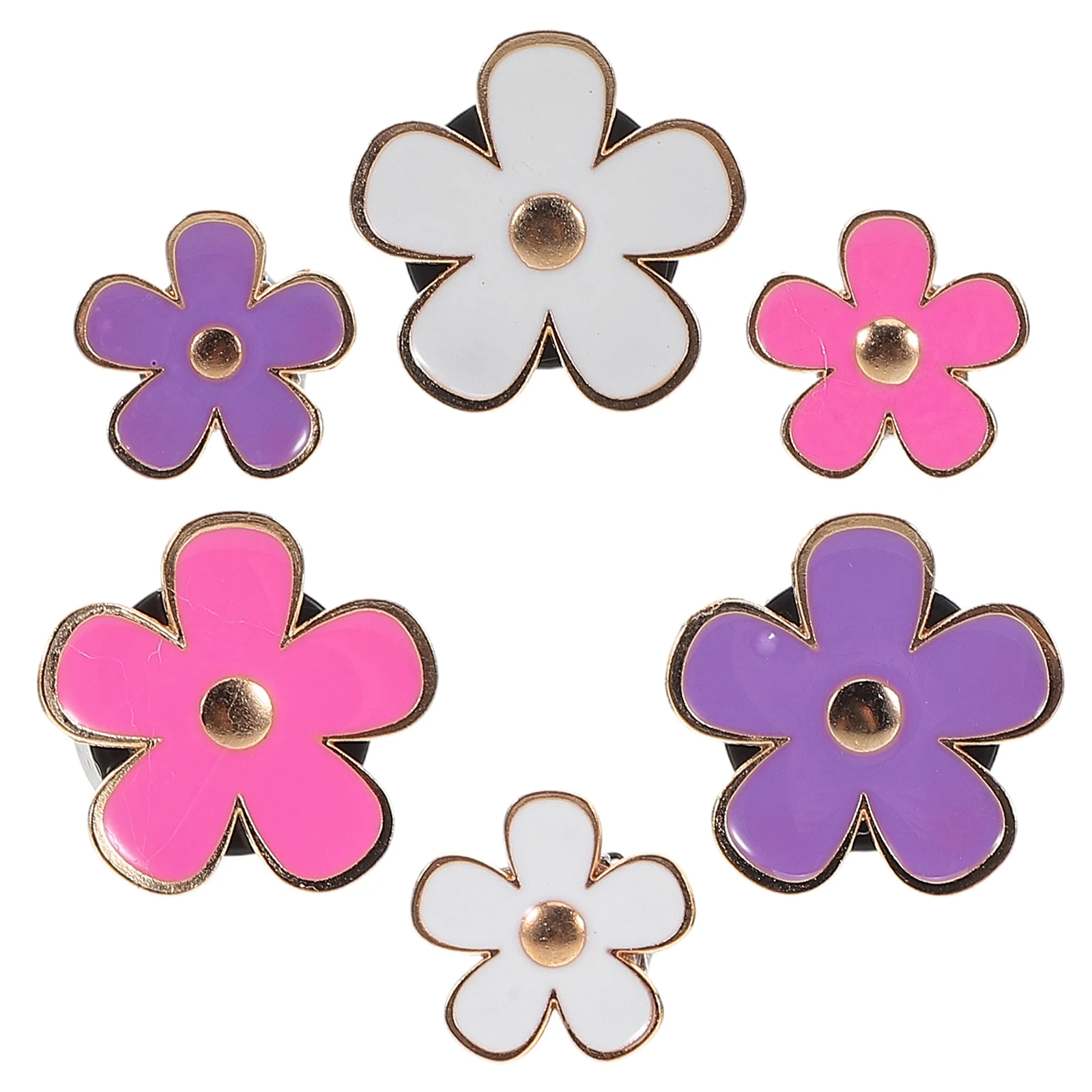 

6 pcs Car Fragrance Clips Metal Vent Decor For Women Cute Daisy Design Air Outlet Freshener Durable Alloy Aromatherapy