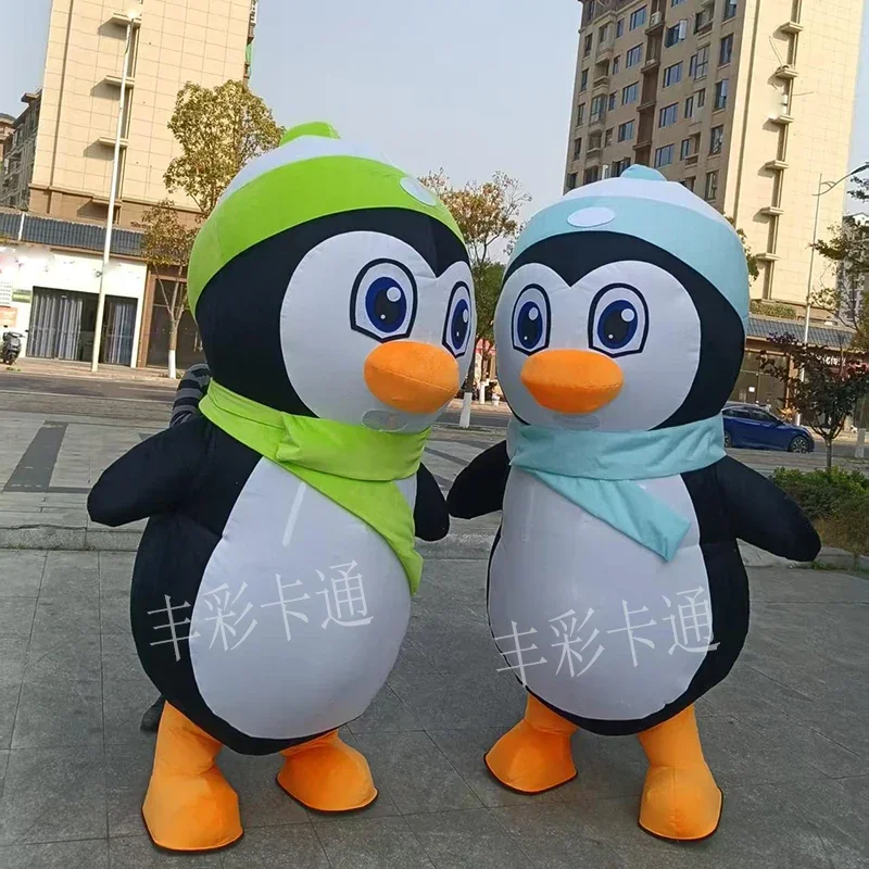 

2.6m Giant Plush Inflatable Penguin Mascot Costume Advertising Walking Doll Clothes Halloween Christmas Fancy Party Suits