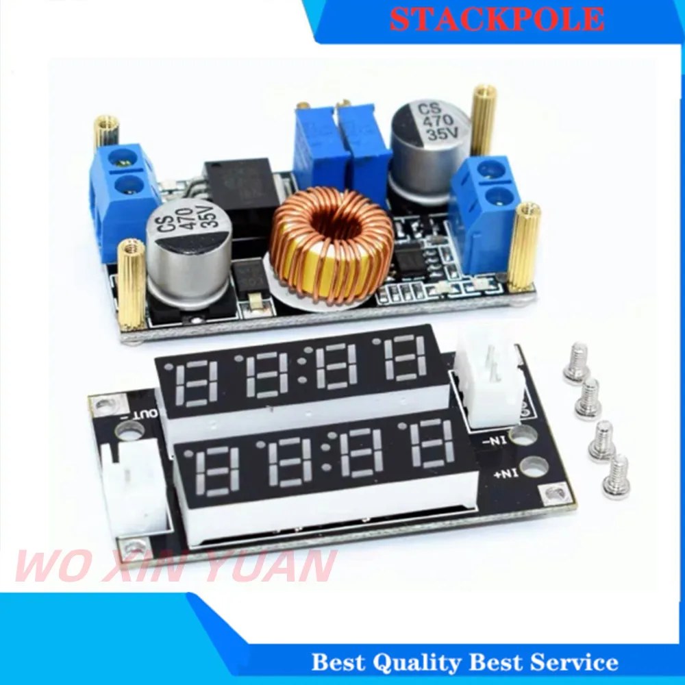 

2 in 1 XL4015 5A Adjustable Power CC/CV Step-down Charge Module LED Driver Voltmeter Ammeter Constant Current Constant Voltage