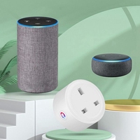 Y16A 4 Pcs Tuya Zigbee Smart Socket 16A Home Powers Monitor Powers Outlet Smart Life Voice Control Alexa Timing DIY UK Plug