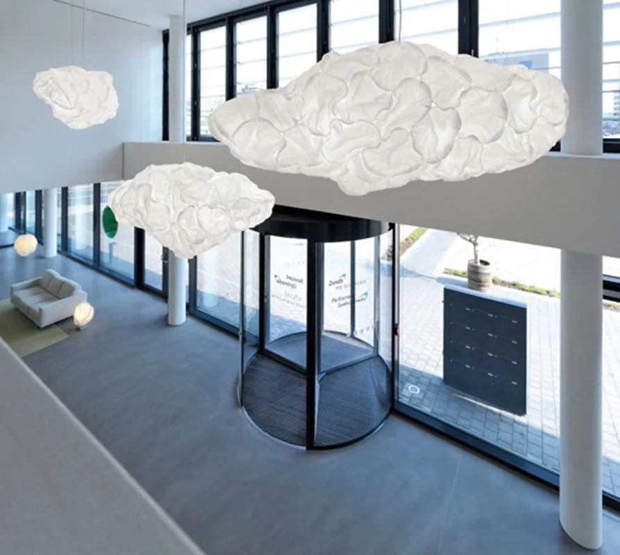 Belux Cloud pendant light White hanging light ball rice paper lampshade Kitchen Island Light Restaurant kids room Light