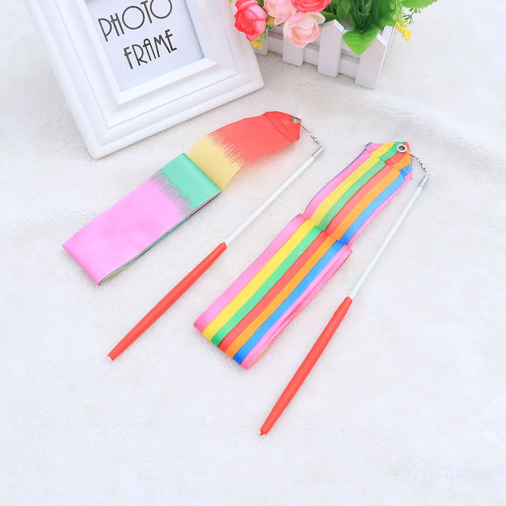 

4 Pcs Twirling Ribbon Rhythmic Gymnastics Ribbons Dancing Silk Circus Skill Child