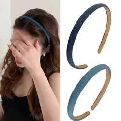 Moda magro denim vintage hairbands headbands para mulheres meninas moldura para festa presente faixas de cabelo acessórios